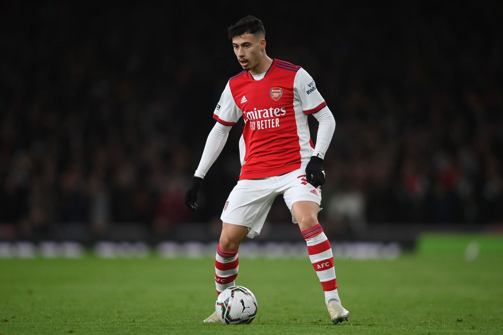 Gabriel Martinelli has picked up four yellow cards and one red so far this season.
